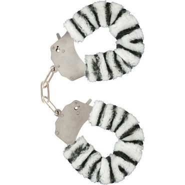 DelighToys - Furry Fun Cuffs Zebra Pattern and Safety Chain