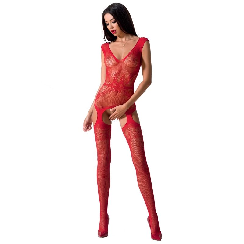 Passion - Woman Bs062 Red Bodystocking One Size