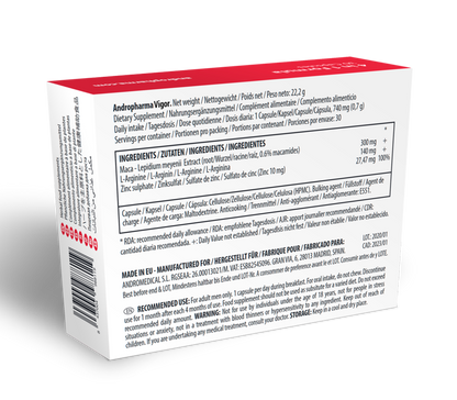 Reignite your passion with Andropharma Vigor Libido Enhancing Supplement. Herbal supplement designed to enhance libido, improve erections, and boost testosterone2