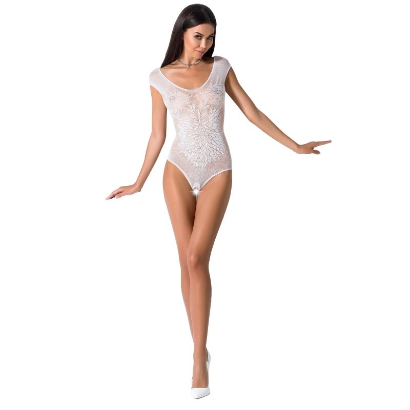 Passion - Woman Bs064 White Bodystocking One Size