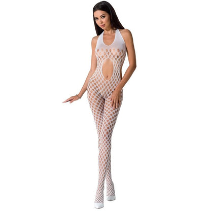 Passion Bs065 fishnet bodysuit in black front view