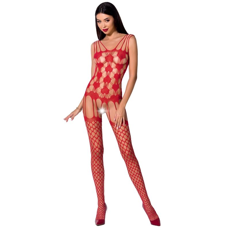 Passion - Woman Bs067 Red Bodystocking One Size