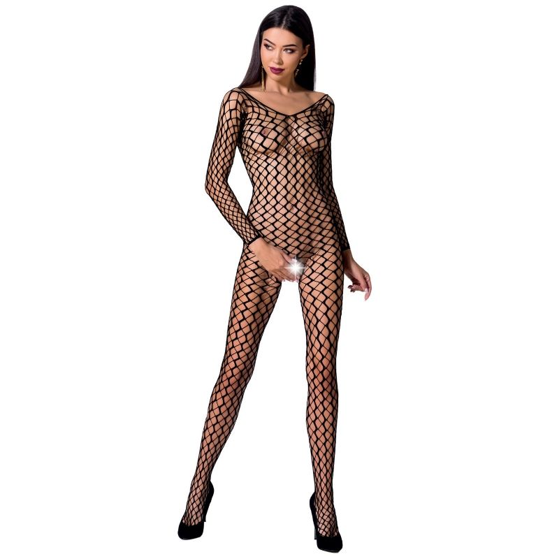 Passion - Woman Bs068 Bodystocking Black One Size