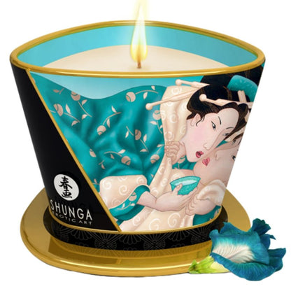 Shunga Caress by Candlelight Massage Candle — 170 ml / Island Blossoms