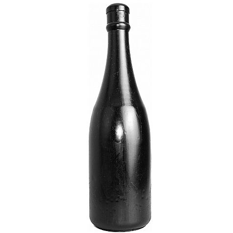 All Black Anal Bottle offers deep, full sensations with a champagne bottle shape. Hypoallergenic, waterproof, and compatible with water and silicone-based lubricants.2