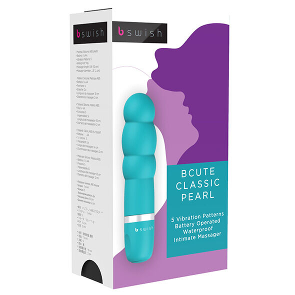 Enjoy precise pleasure with the B Swish Classic Clitor Stimulator. Ergonomic, waterproof, and silky soft silicone design with adjustable vibrations. Available in blue, pink, and purple.10