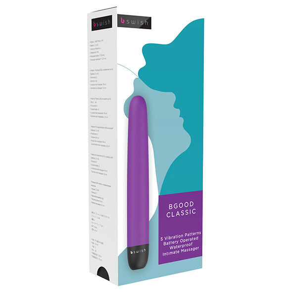 Experience precise stimulation with the Bgood Classic Vibrator. 5 vibration modes, silky silicone texture, waterproof, and beginner-friendly design. Available in Purple & Sky Blue.3