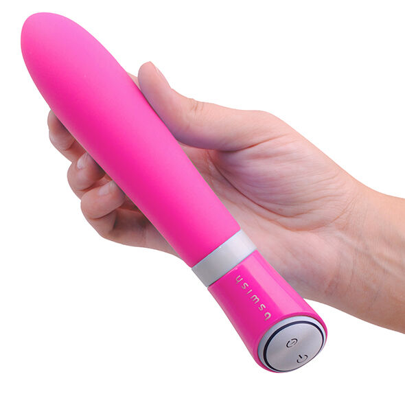 Explore ultimate pleasure with B Swish Deluxe Vibrator. Smooth silicone, 6 vibration modes, waterproof design, and easy controls. Available in pink and orange.3