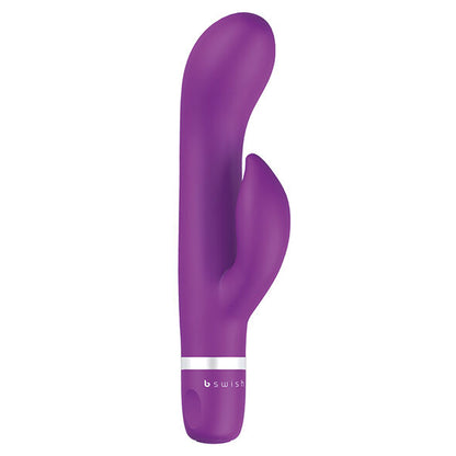 Experience powerful dual stimulation with the B Swish Bwild Rabbit Vibrator. Features 5 vibration modes, two motors, a G-spot curve, waterproof design, and silky silicone.2