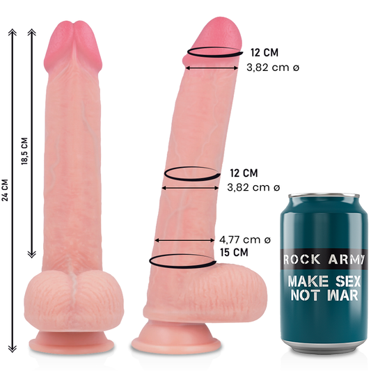 Rockarmy - Liquid Silicone Premium Kingcobra Realistic 24 Cm -O- 4.77 Cm