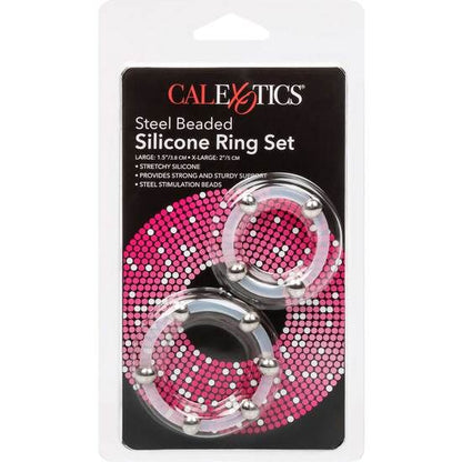 California Exotics - Steel Beaded Silicone Ring Set