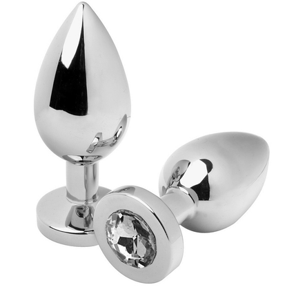 Metal Hard diamond butt plug medium size