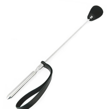 METAL HARD - Stainless Steel and Leather Riding Crop