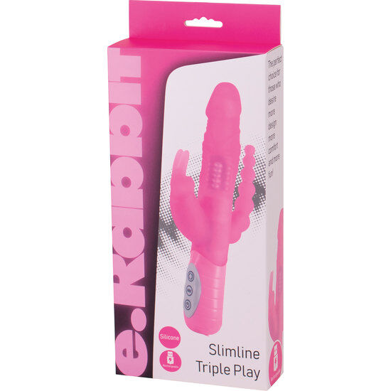 Seven Creations - E Rabbit Slimine Triple Play Triple Stimulation Vibrator Pink