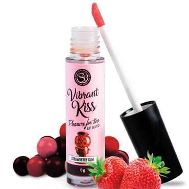 SECRETPLAY - Lip Gloss Vibrant Kiss Strawberry Gum by DelighToys