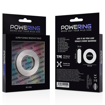 Powering - Super Flexible And Resistant Penis Ring 5.5Cm Pr06 Clear