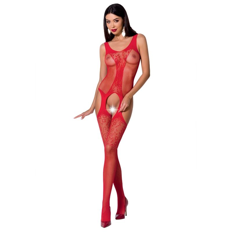 Passion - Woman Bs072 Bodystocking One Size Red