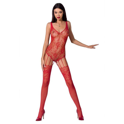Passion Bs074 crotchless fishnet bodysuit in black