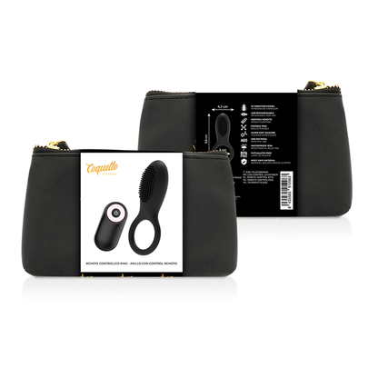 Coquette Toys - Cock Ring Remote Control Rechargeable Black/ Gold