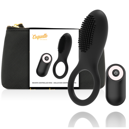 Coquette Toys - Cock Ring Remote Control Rechargeable Black/ Gold