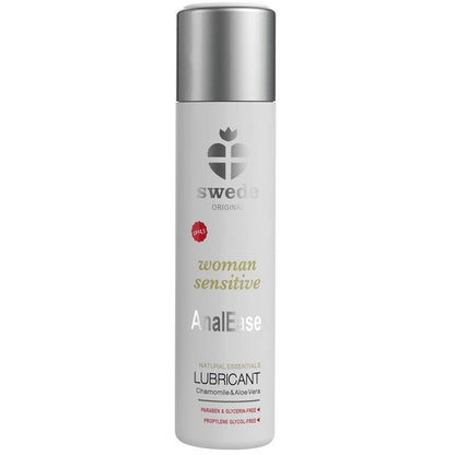 Swede Woman Sensitive AnalEase pH-balanced lubricant bottle
