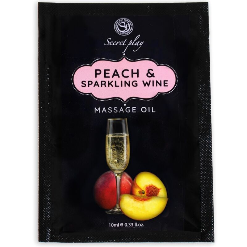 Secretplay - Peach & Sparkling Wine Massage Oil Sachet 10 Ml