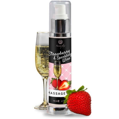 Secretplay & Sparkling Wine Sensual Massage Oil – Massage & Oils – Strawberry – product photo 2