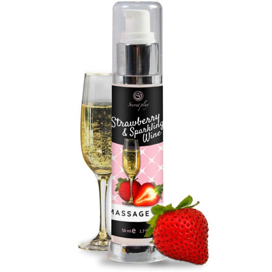 Secretplay - Strawberry & Sparkling Wine Massage Oil 50 Ml