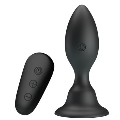 Mr Play - Anal Plug With Vibration Black Remote Control