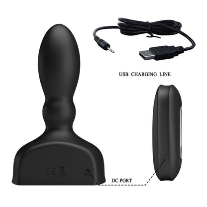 Mr Play - Black Inflatable Anal Plug Remote Control