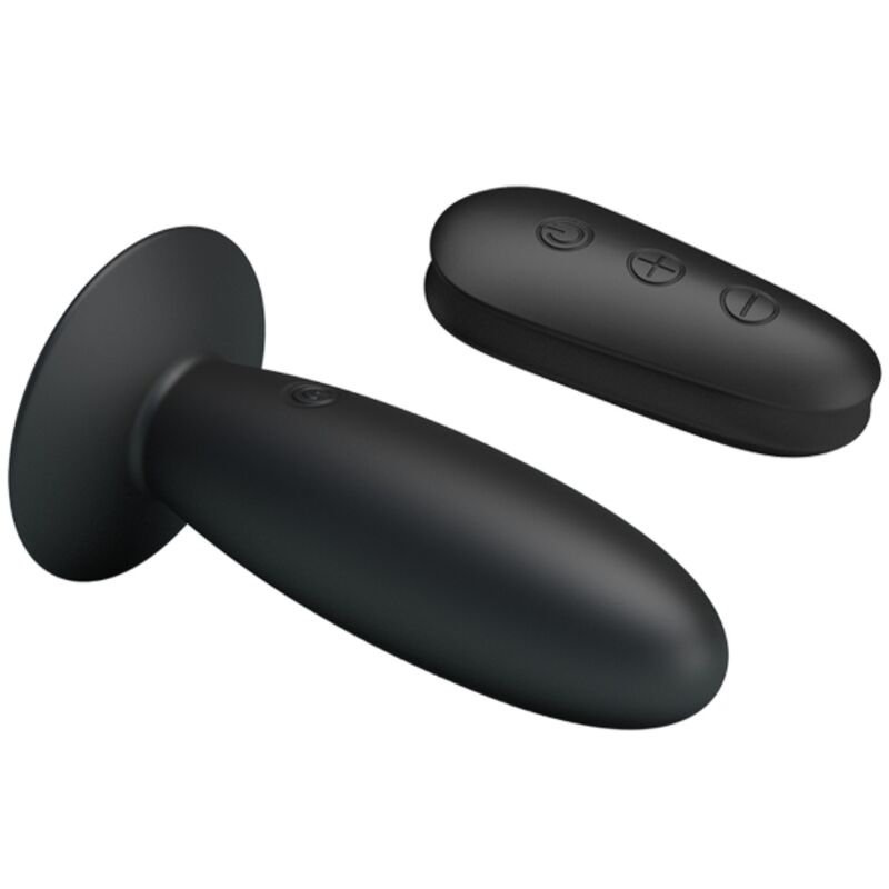 Mr Play - Anal Plug With Vibration Black Remote Control