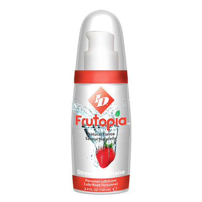 Id Frutopia strawberry water-based lubricant label detail