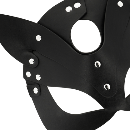 Coquette Chic Desire - Vegan Leather Mask With Cat Ears