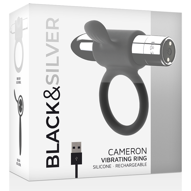 Black&Silver - Cameron Rechargeable Ring Silver