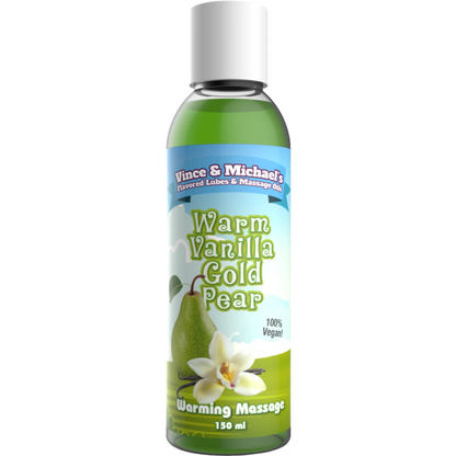 Vincen & Michael pear vanilla massage oil bottle