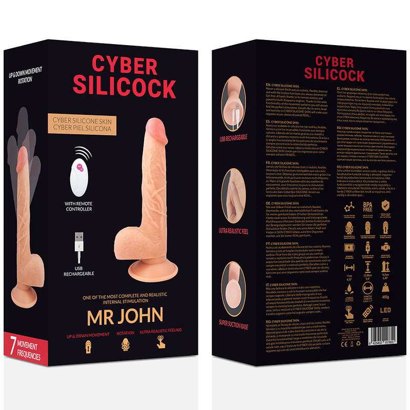 Cyber Silicock - Remote Control Realistic Mr John 23.88 Cm -O- 4.3 Cm