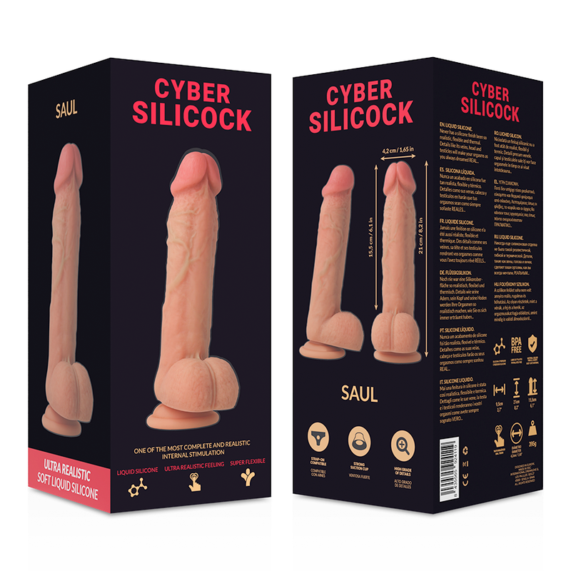 Cyber Silicock - Saul Ultra Realistic Soft Liquid Silicone 21 Cm -O- 4.2 Cm