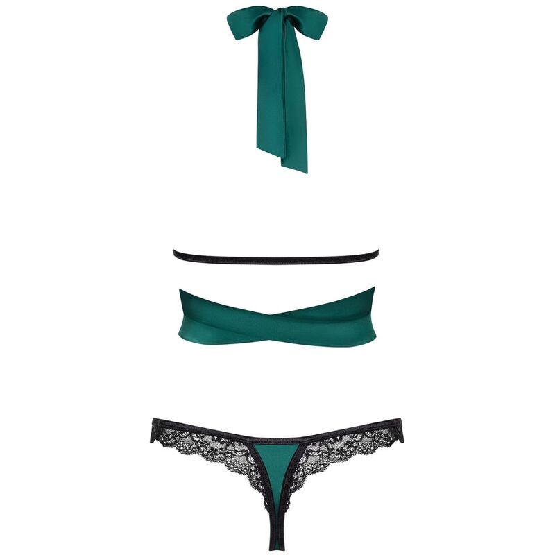 Obsessive - Sensuelia Set Two Pieces Green L/Xl