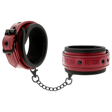 Fetish Submissive Dark Room - Vegan Leather Handcuffs With Neoprene Lining