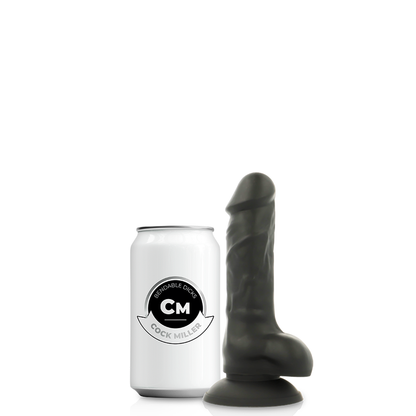 Cock Miller - Harness + Silicone Density Cocksil Articulable Black 13 Cm