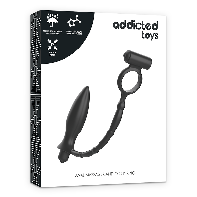 Discover new heights of pleasure with the Addicted Toys Anal Plug Vibratory Ring, designed for thrilling anal exploration and enhanced erections.5