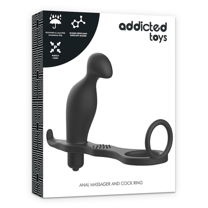 Addicted Toys - Anal Plug With Black Silicone Ring 12 Cm