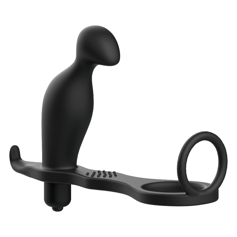 Explore intense pleasure with the Addicted Toys Anal Plug Silicone Ring. This cock ring and anal massager combo offers firm erections and targeted stimulation in body-safe silicone.2