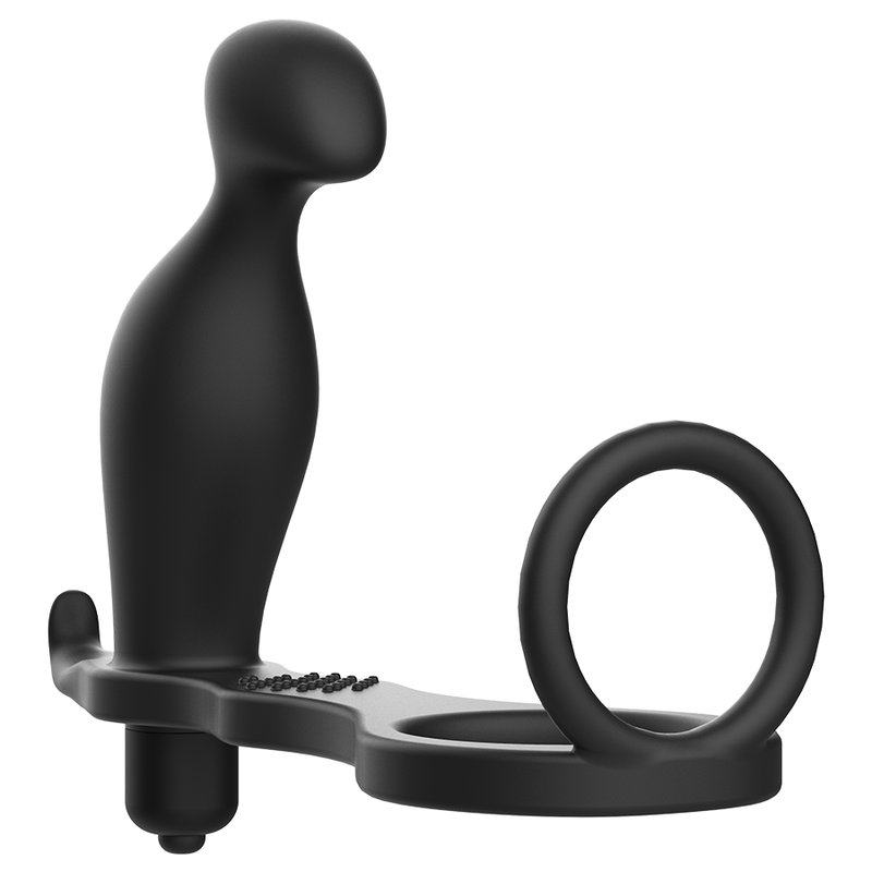 Explore intense pleasure with the Addicted Toys Anal Plug Silicone Ring. This cock ring and anal massager combo offers firm erections and targeted stimulation in body-safe silicone.1