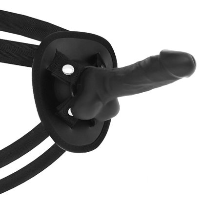 Cock Miller - Harness + Silicone Density Cocksil Articulable Black 13 Cm