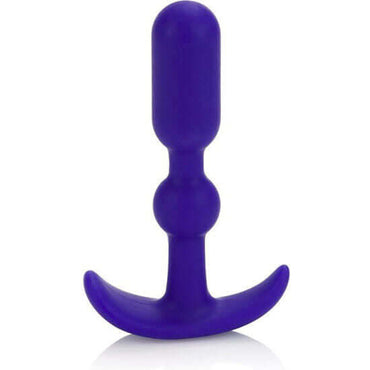 CalExotics Anal Plug Teaser features a slim, flexible design with pearl-shaped ridges, ideal for beginners. Safe, easy to use, and available in pink or blue.1