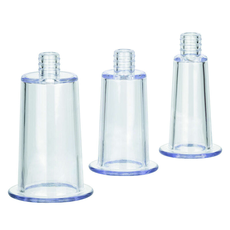CalExotics Body Pump Kit offers personalized suction with 3 cylinder sizes, soft silicone rings, flexible air hose, and easy-clean design for ultimate intimate enhancement.4