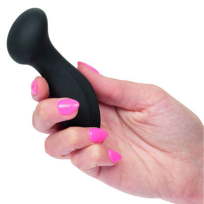 CalExotics Boundless Mini Massager features 10 functions, liquid silicone body, memory chip, waterproof design, and USB recharge for supreme pleasure anywhere.6