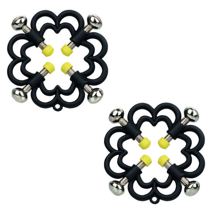CalExotics Boundless Nipple Grips offer 4-point screw adjustment, nickel-free high-resistance metal, and electric grip tips for thrilling pain and pleasure play.4