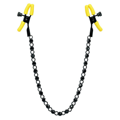 CalExotics Boundless Nipple Teasers offer adjustable clamps, soft silicone pads, a sensual crystal-inlaid chain, and body-safe design for heightened teasing pleasure.1